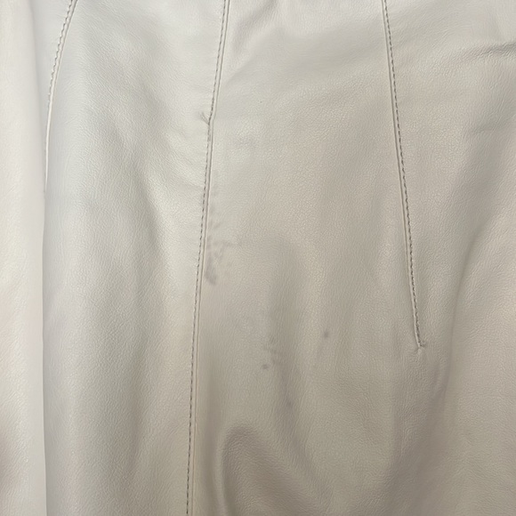 Free People Cream Pleated Faux Leather Pants - Picture 5 of 5